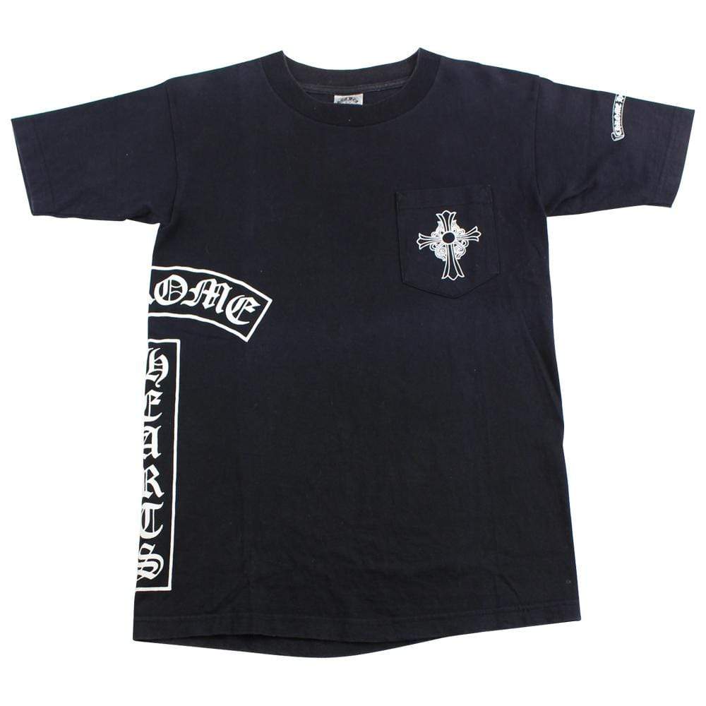 chrome hearts side & pocket logo tee black - SaruGeneral