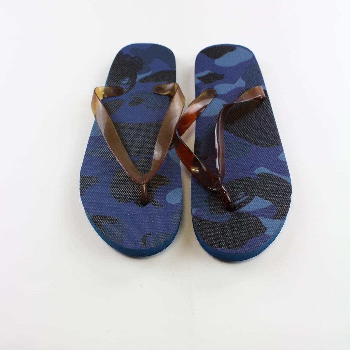 Bape Blue Camo Flip Flops - SaruGeneral
