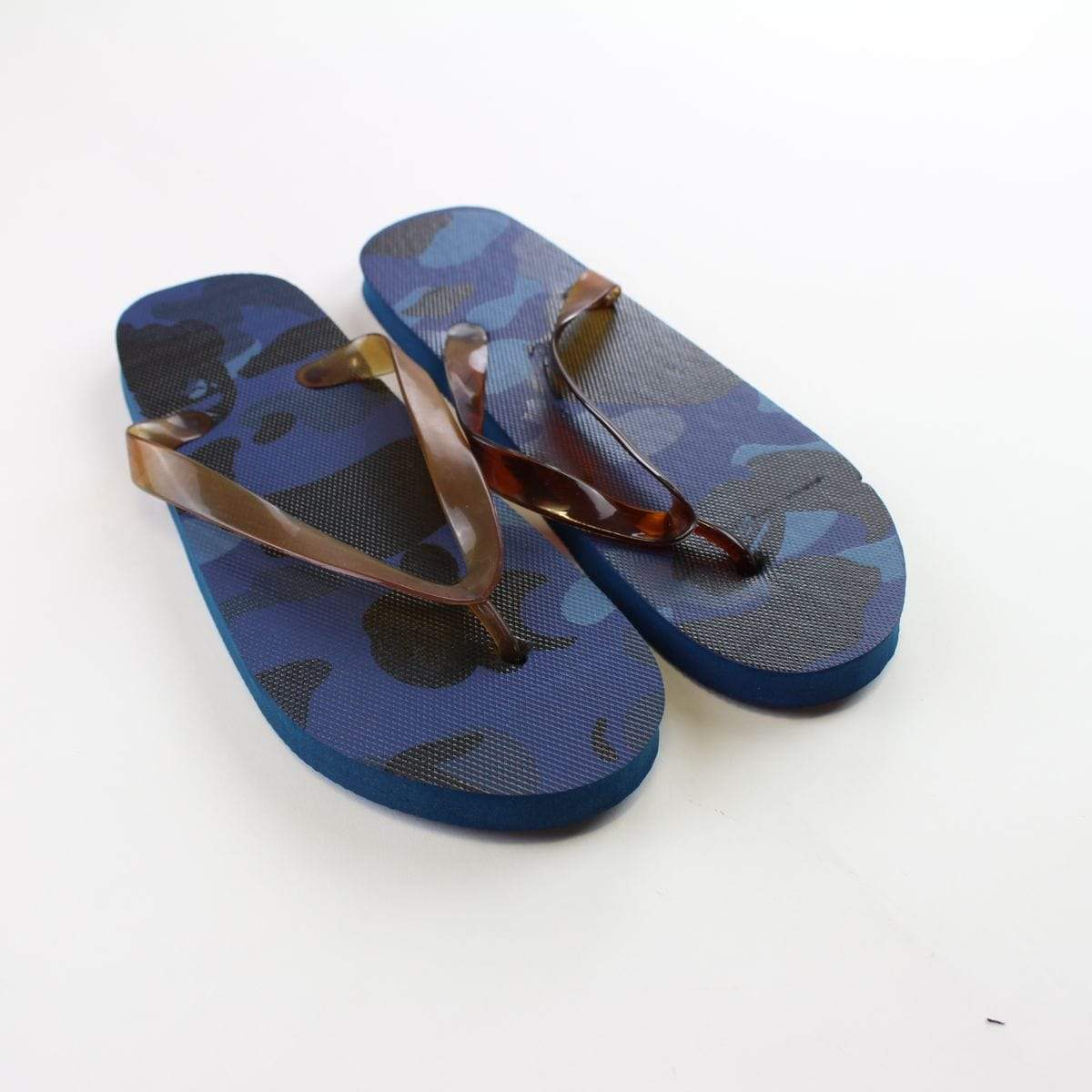 Bape Blue Camo Flip Flops - SaruGeneral