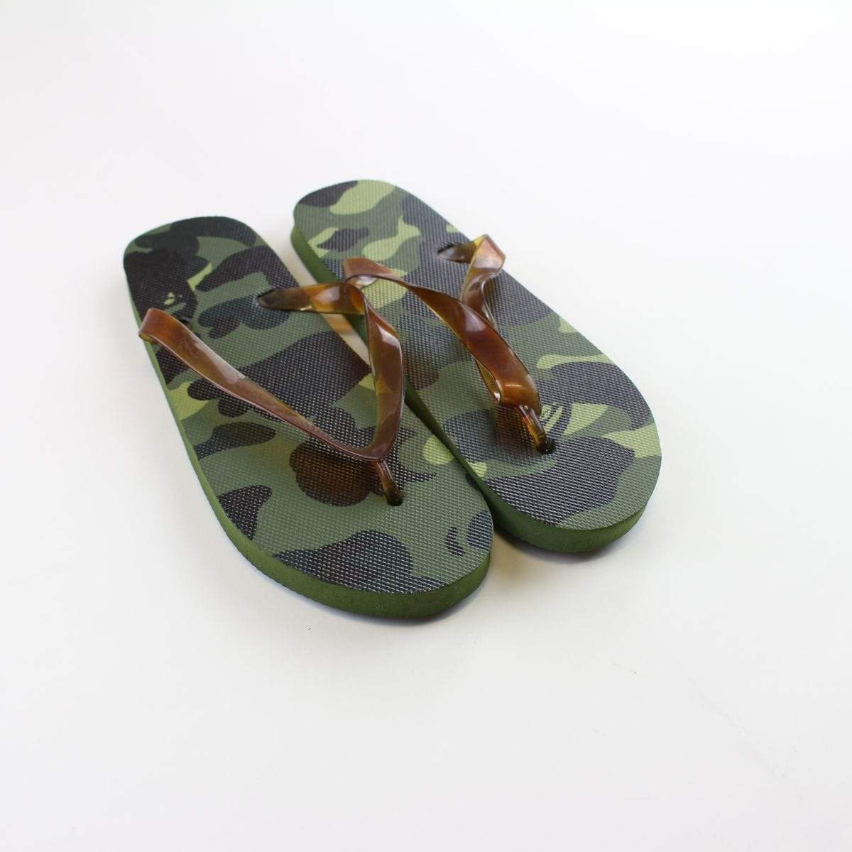 Bape Green Camo Flip Flops - SaruGeneral