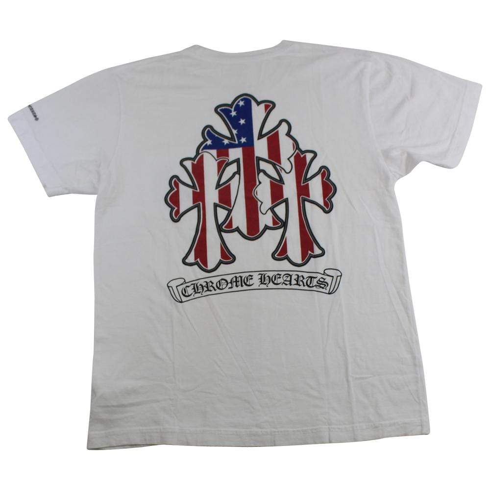 chrome hearts usa crosses tee white - SaruGeneral