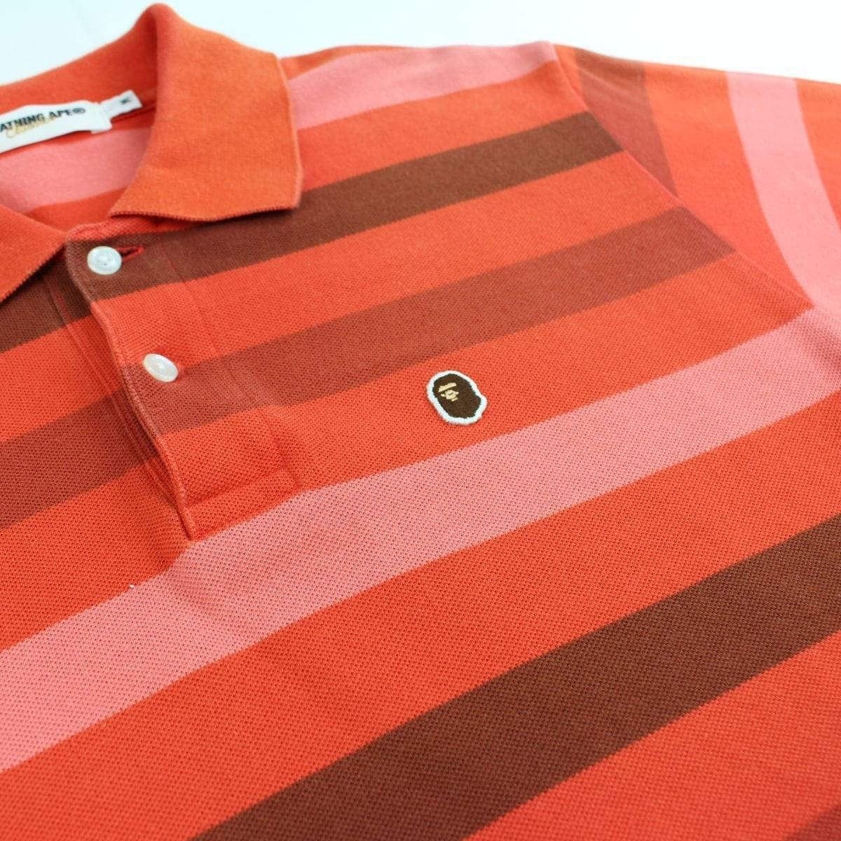 Bape Point Head Logo Polo Shirt Red - SaruGeneral