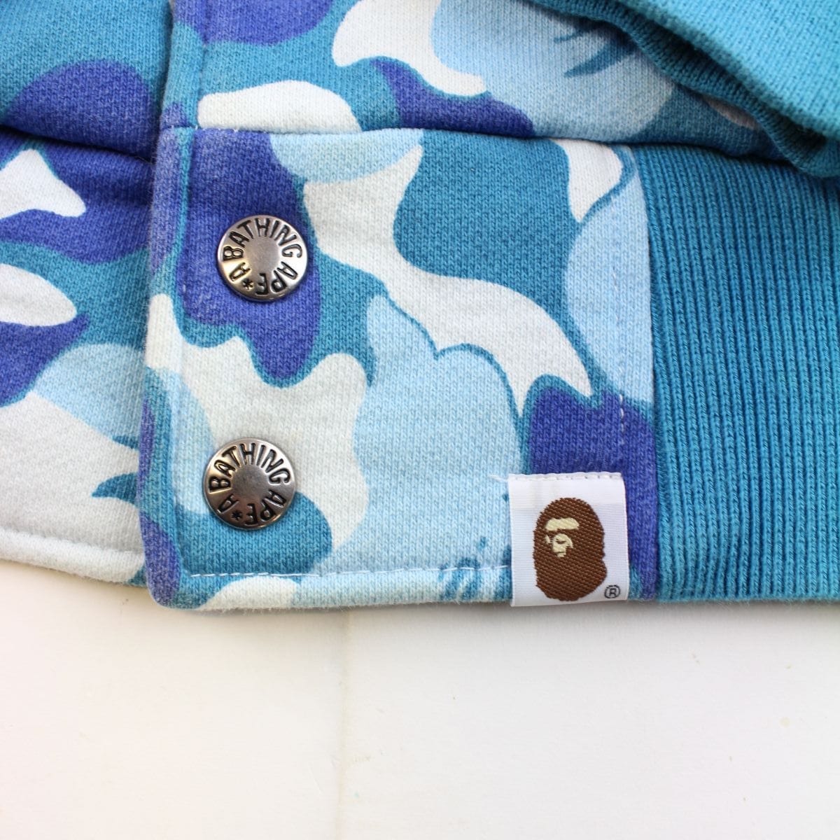 Bape ABC Blue Camo Varsity Jacket - SaruGeneral