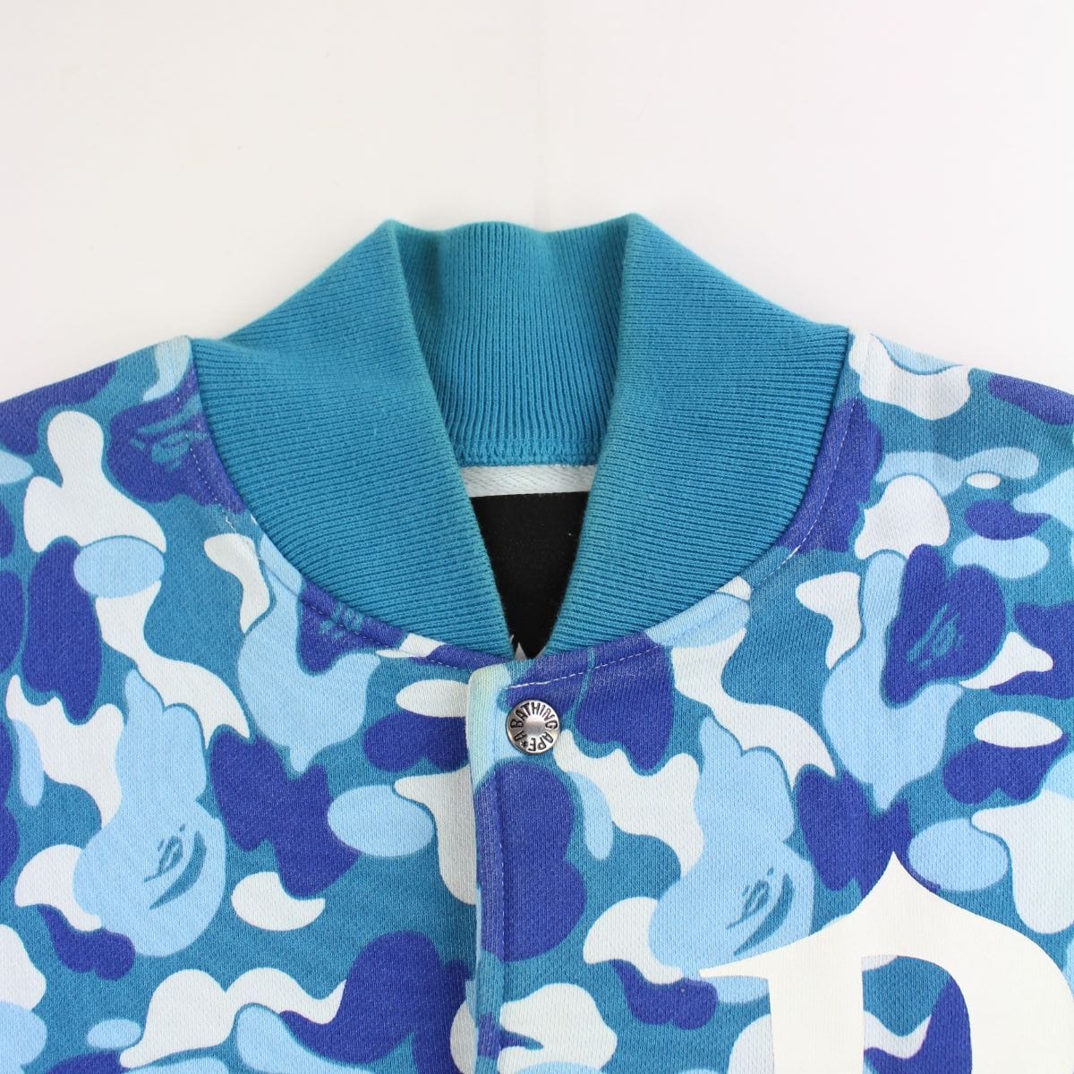 Bape ABC Blue Camo Varsity Jacket - SaruGeneral