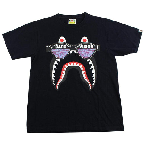 T-shirt Bape avec logo requin noir