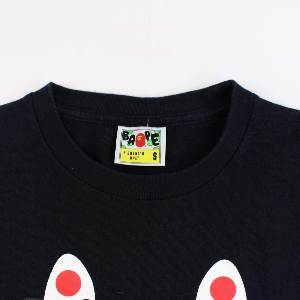 Bape Black Shark Face Glasses Logo Tee Black - SaruGeneral