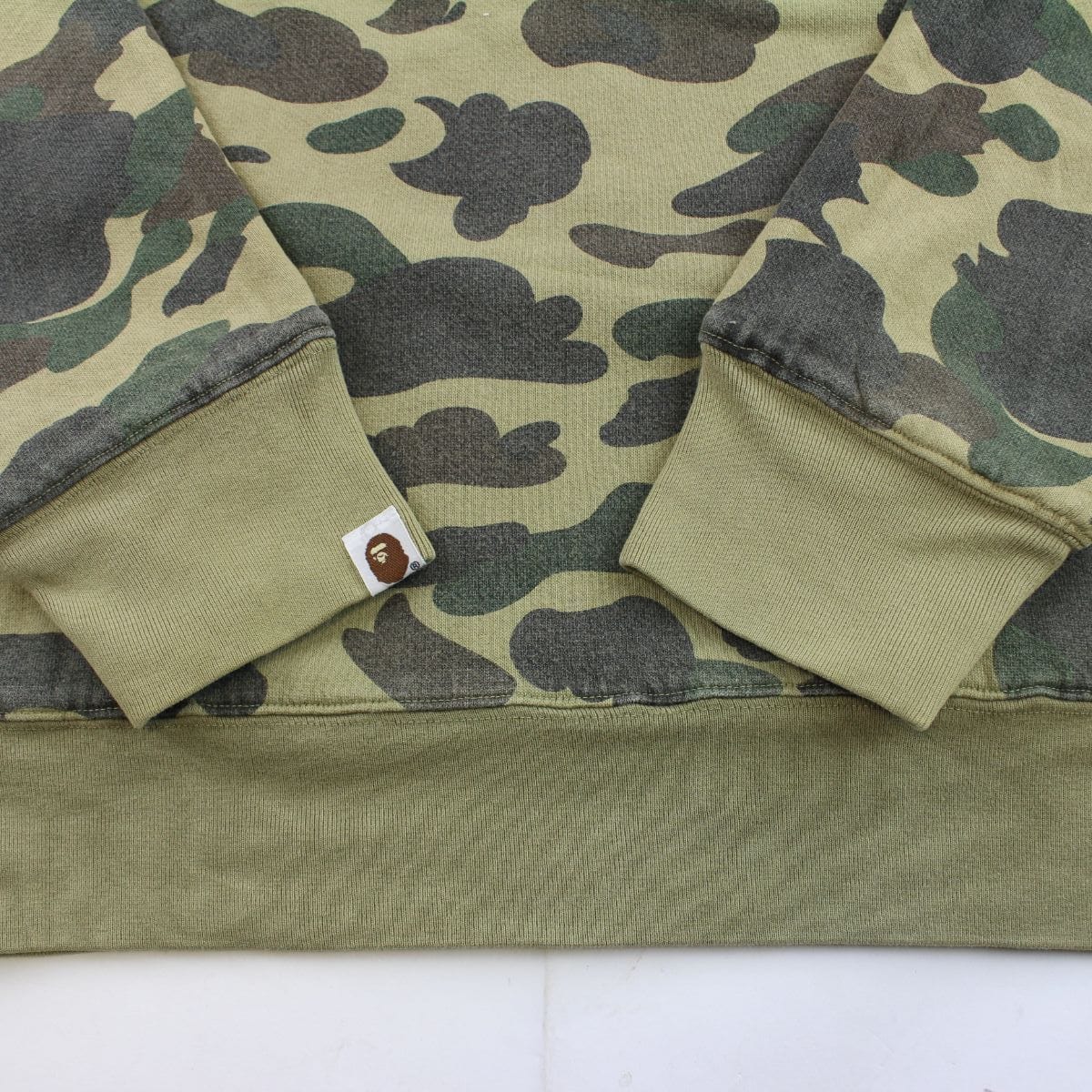 Bape 1st Green Camo Reversible Crewneck - SaruGeneral