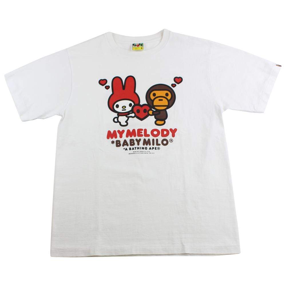 Bape x my melody Sanrio Bunny Baby Milo Tee White - SaruGeneral