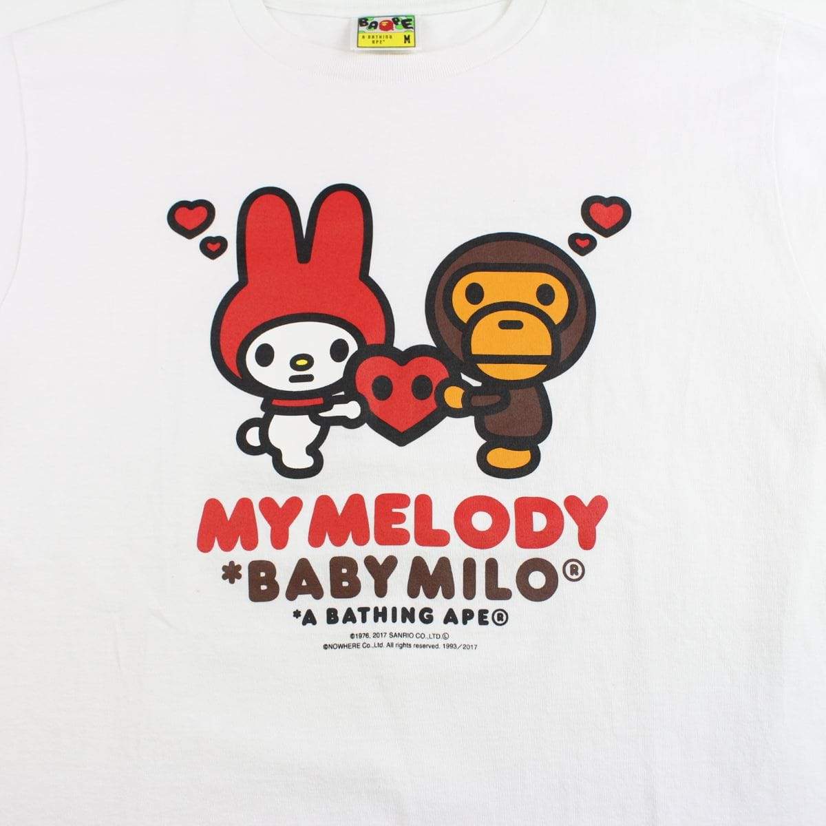 Bape x my melody Sanrio Bunny Baby Milo Tee White - SaruGeneral