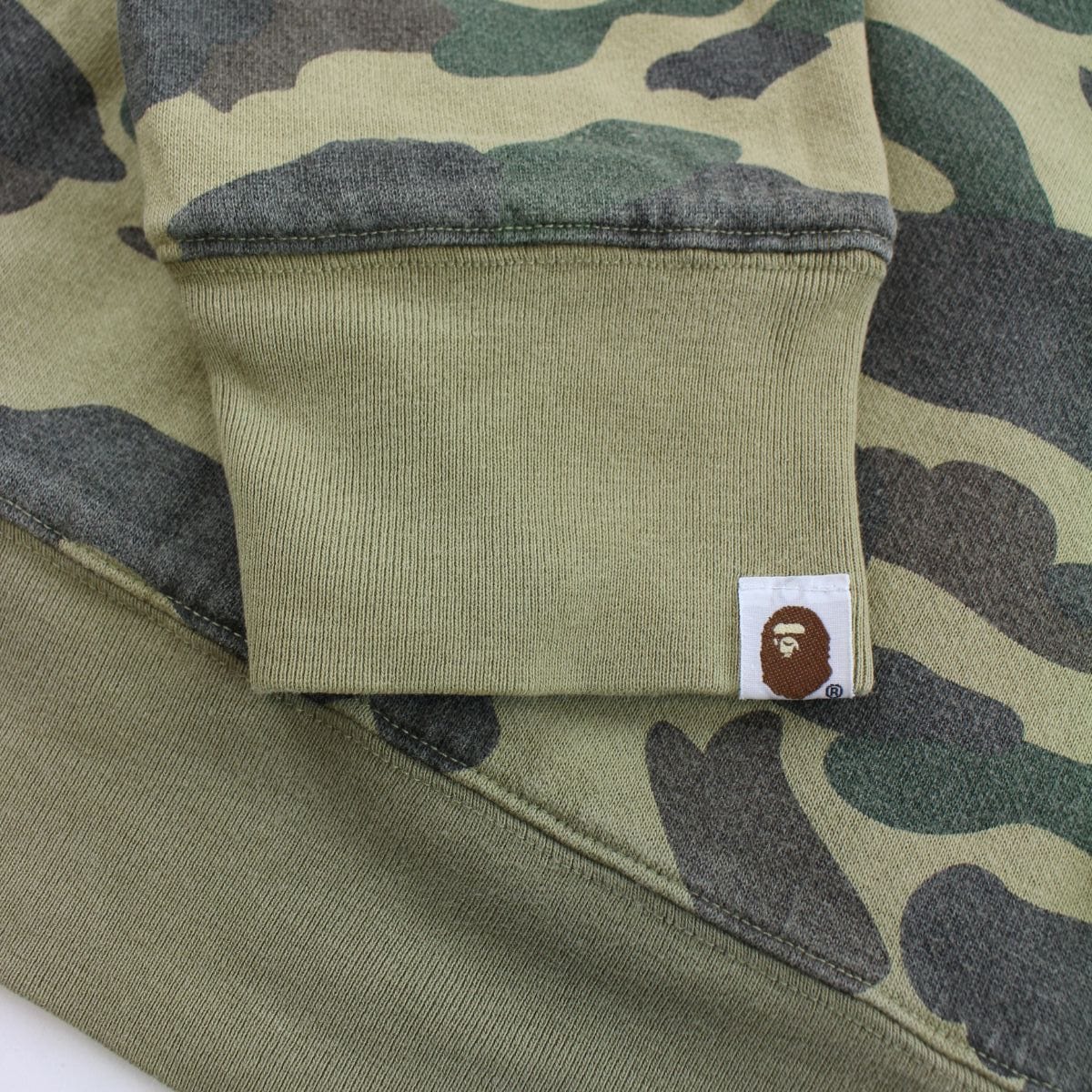Bape 1st Green Camo Reversible Crewneck - SaruGeneral