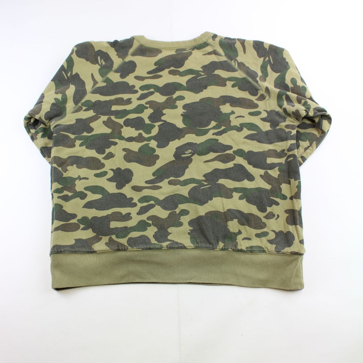 Bape 1st Green Camo Reversible Crewneck - SaruGeneral