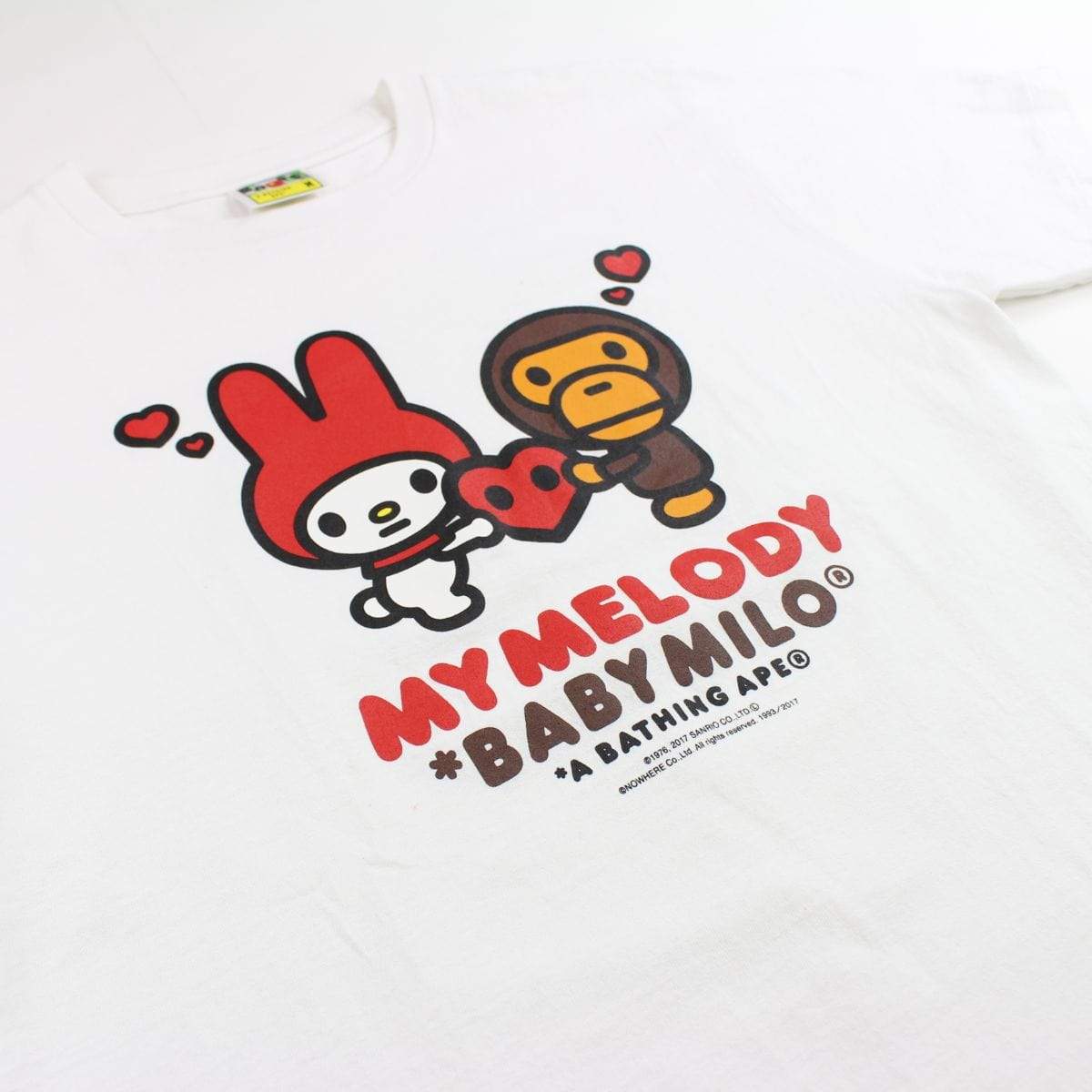 Bape x my melody Sanrio Bunny Baby Milo Tee White - SaruGeneral