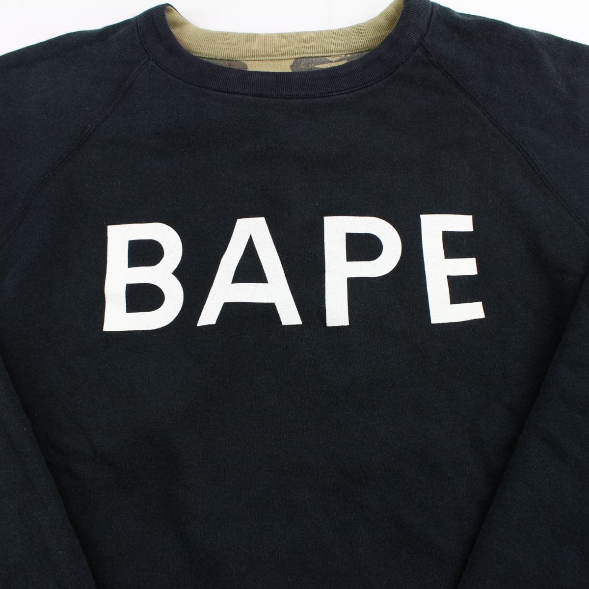 Bape 1st Green Camo Reversible Crewneck - SaruGeneral