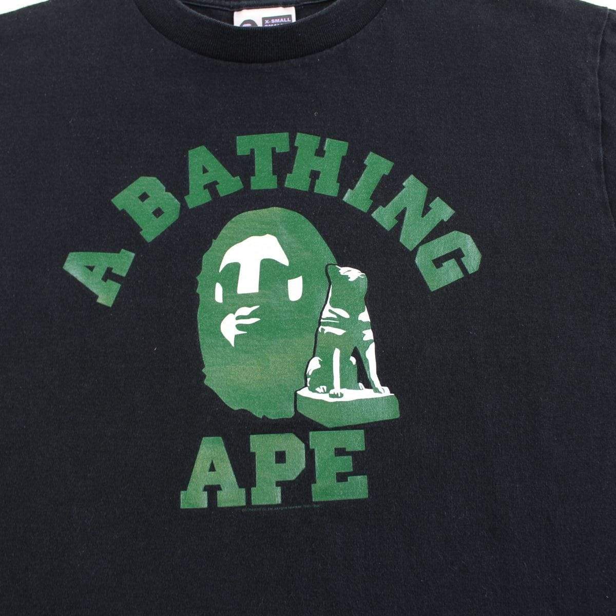 Bape Nagoya Statue College Logo Tee Black - SaruGeneral