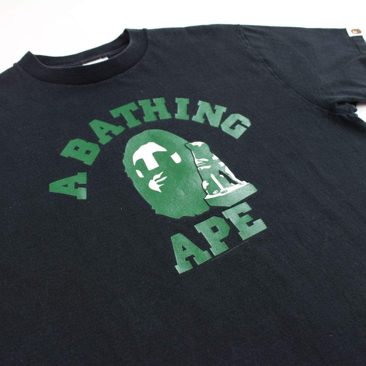 Bape Nagoya Statue College Logo Tee Black - SaruGeneral
