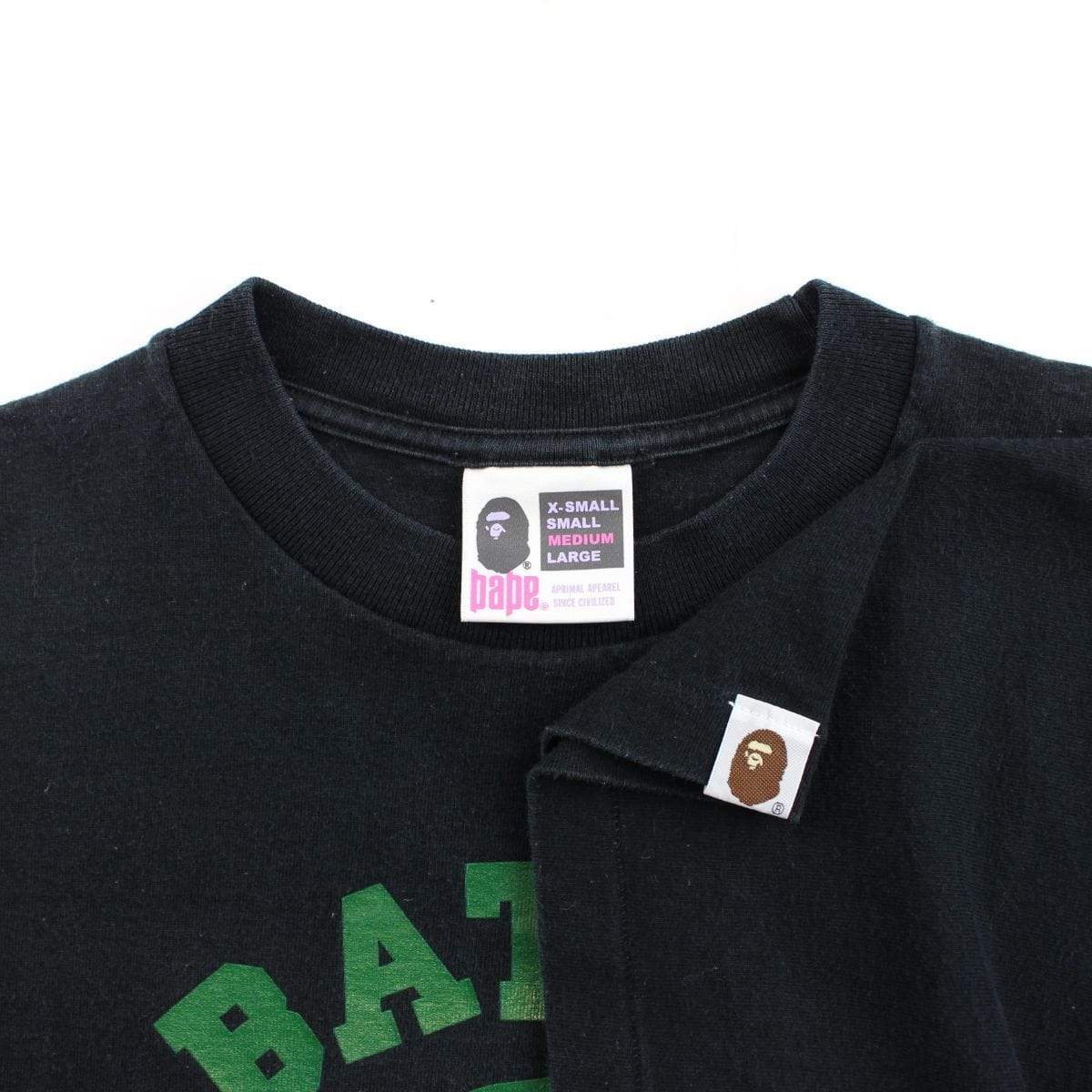 Bape Nagoya Statue College Logo Tee Black - SaruGeneral