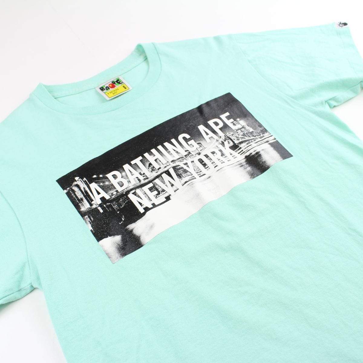 Bape NYC Skyline Logo Tee Teal - SaruGeneral