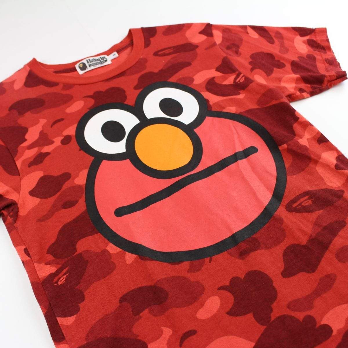 Bape x Sesame Street Elmo Red Camo Tee - SaruGeneral