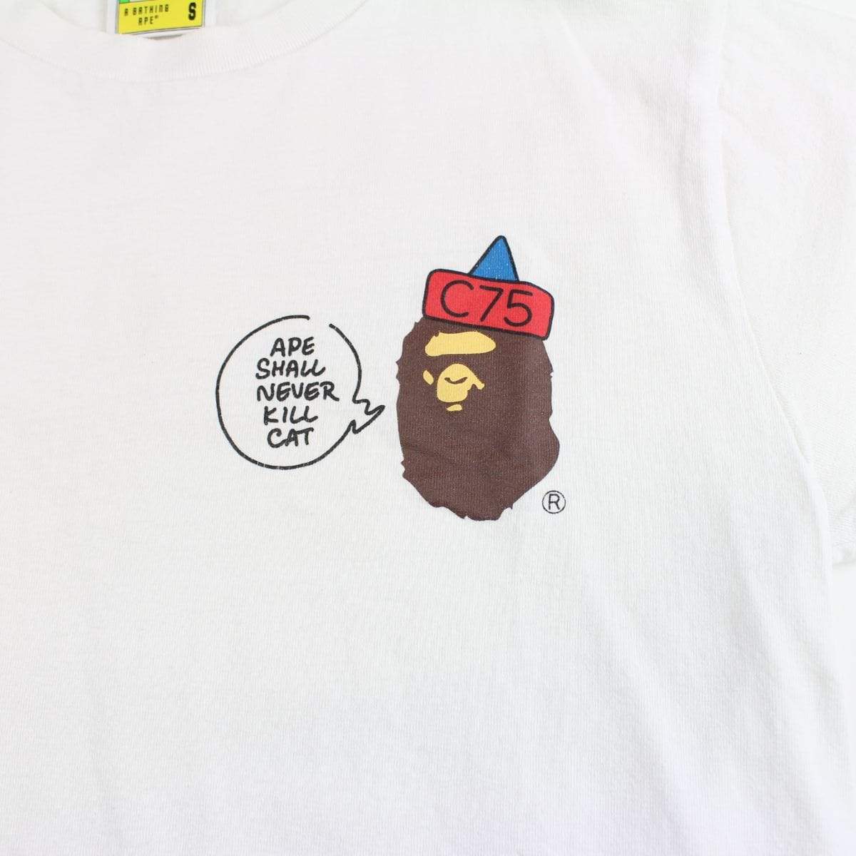Bape Ape C75 Hat Logo Tee White - SaruGeneral