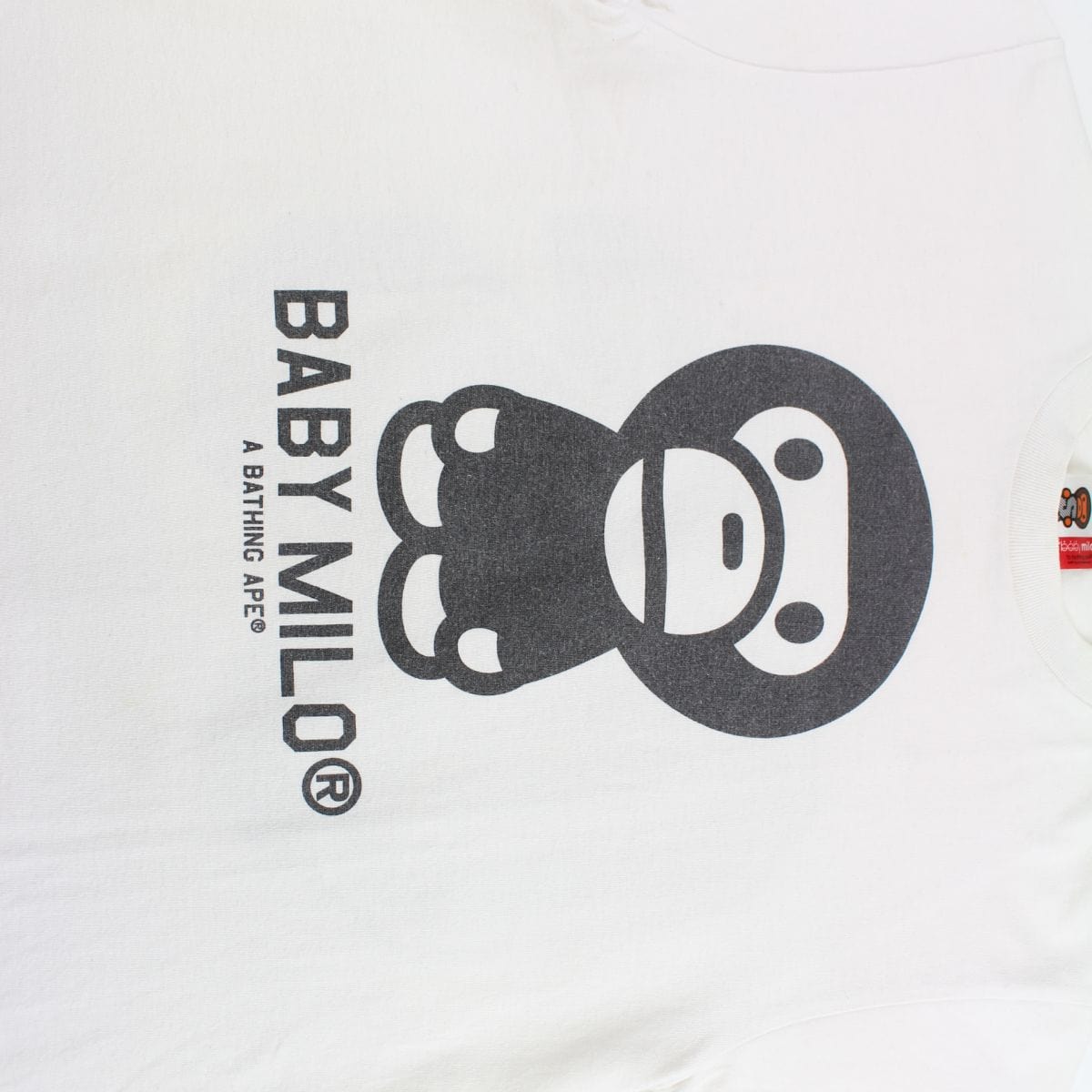 Bape Baby Milo black figure tee white - SaruGeneral