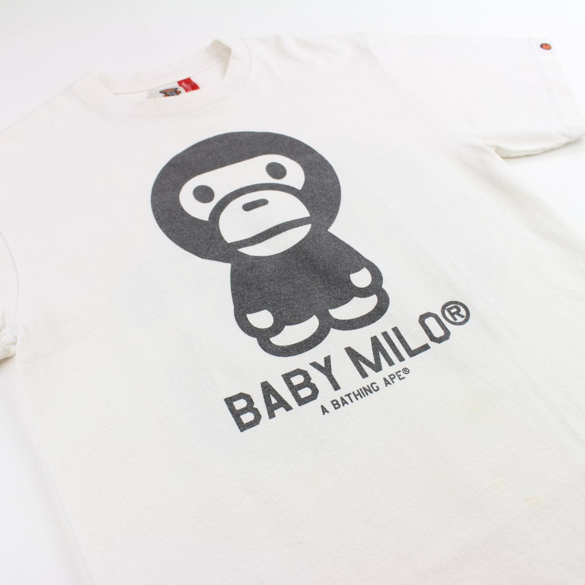 Bape Baby Milo black figure tee white - SaruGeneral