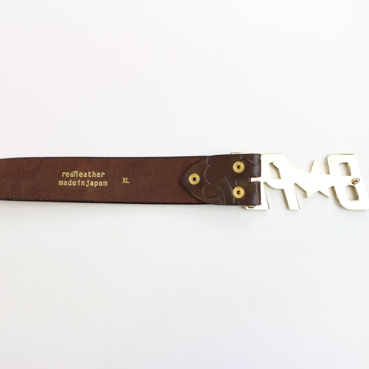 Bapesta Text Logo Leather Belt - SaruGeneral