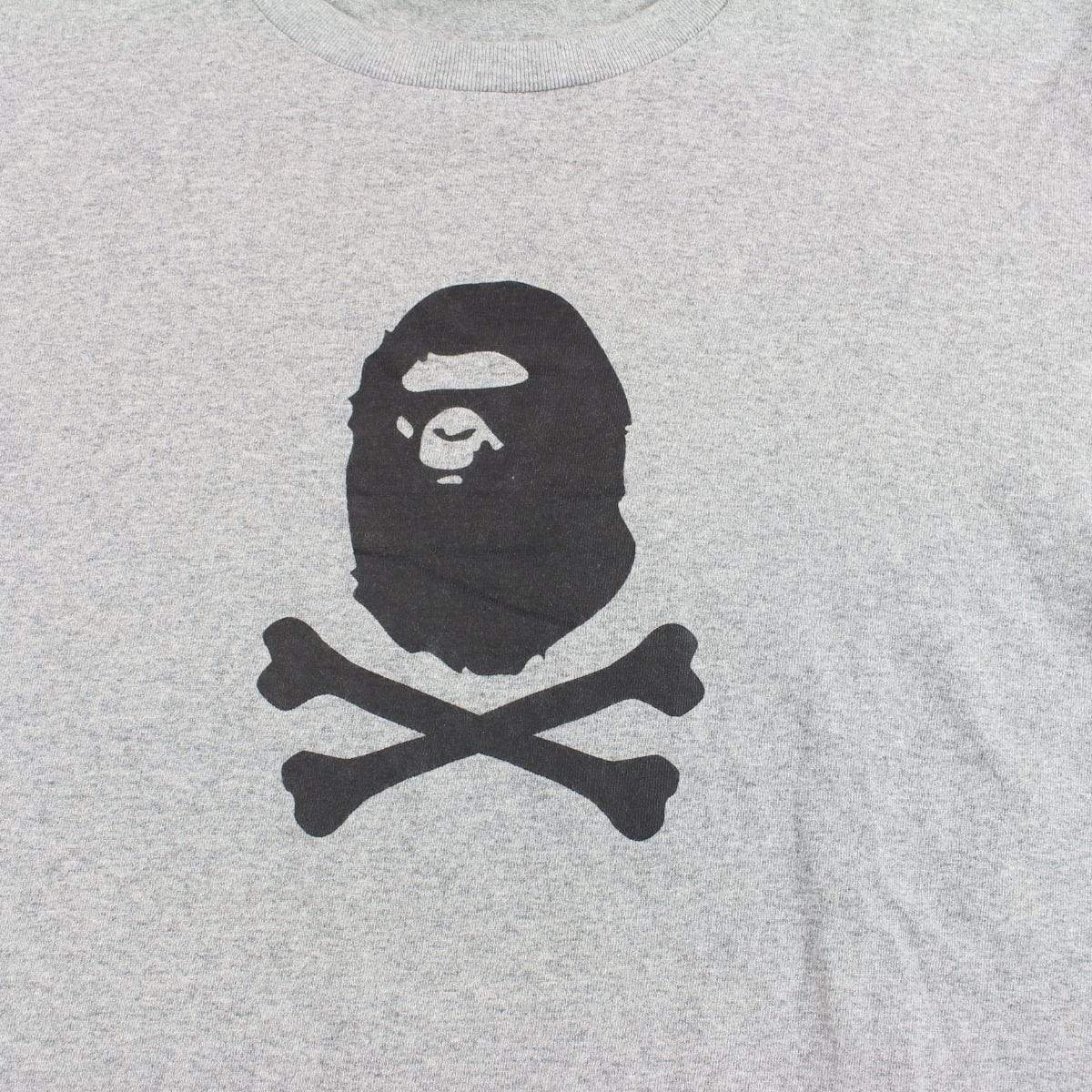 Bape Ape Crossbones Logo Tee Grey - SaruGeneral