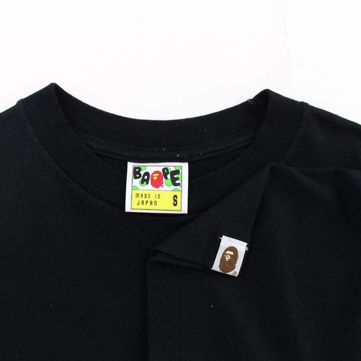 Bape A Bathing Ape Rope Logo Tee Black - SaruGeneral