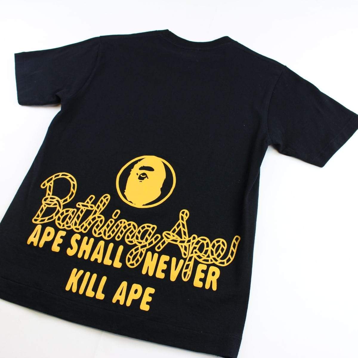 Bape A Bathing Ape Rope Logo Tee Black - SaruGeneral