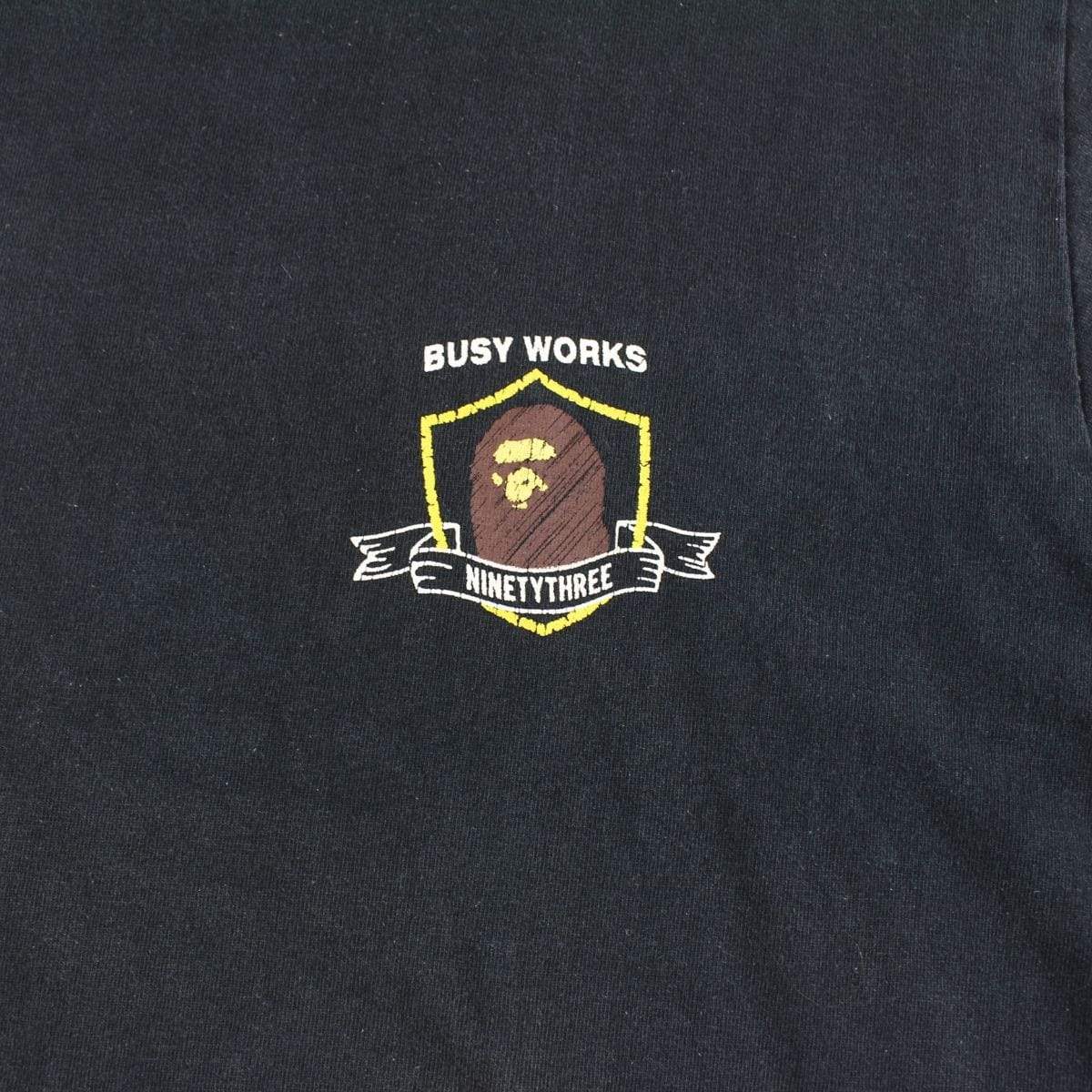 Bape Busy Works Wings Logo Tee Black - SaruGeneral