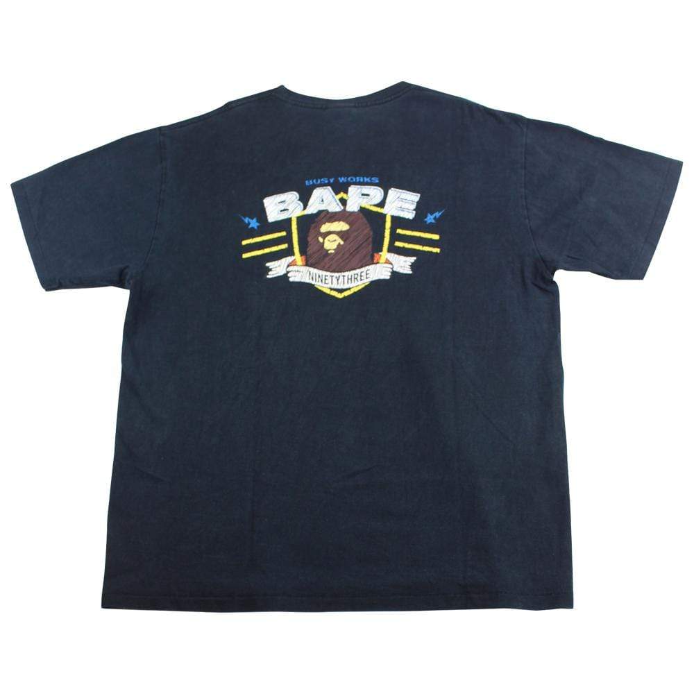 Bape Busy Works Wings Logo Tee Black - SaruGeneral