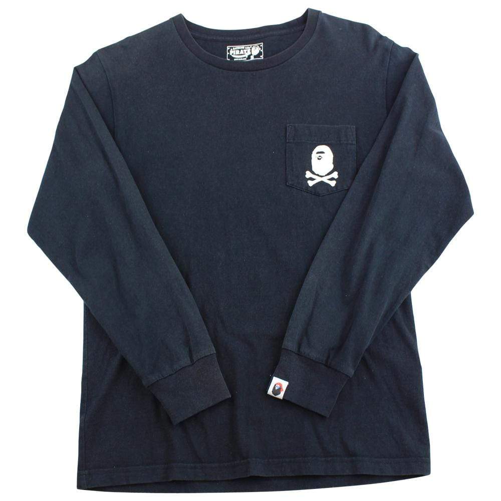 Bape Crossbones Logo LS Black - SaruGeneral