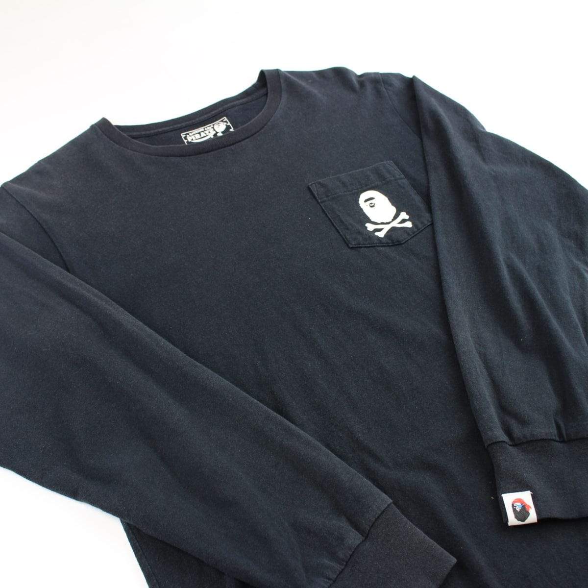 Bape Crossbones Logo LS Black - SaruGeneral