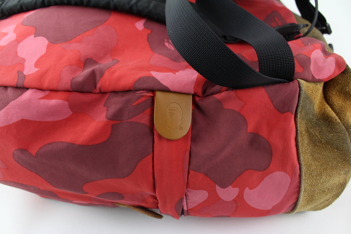 bape red camo backpack - SaruGeneral