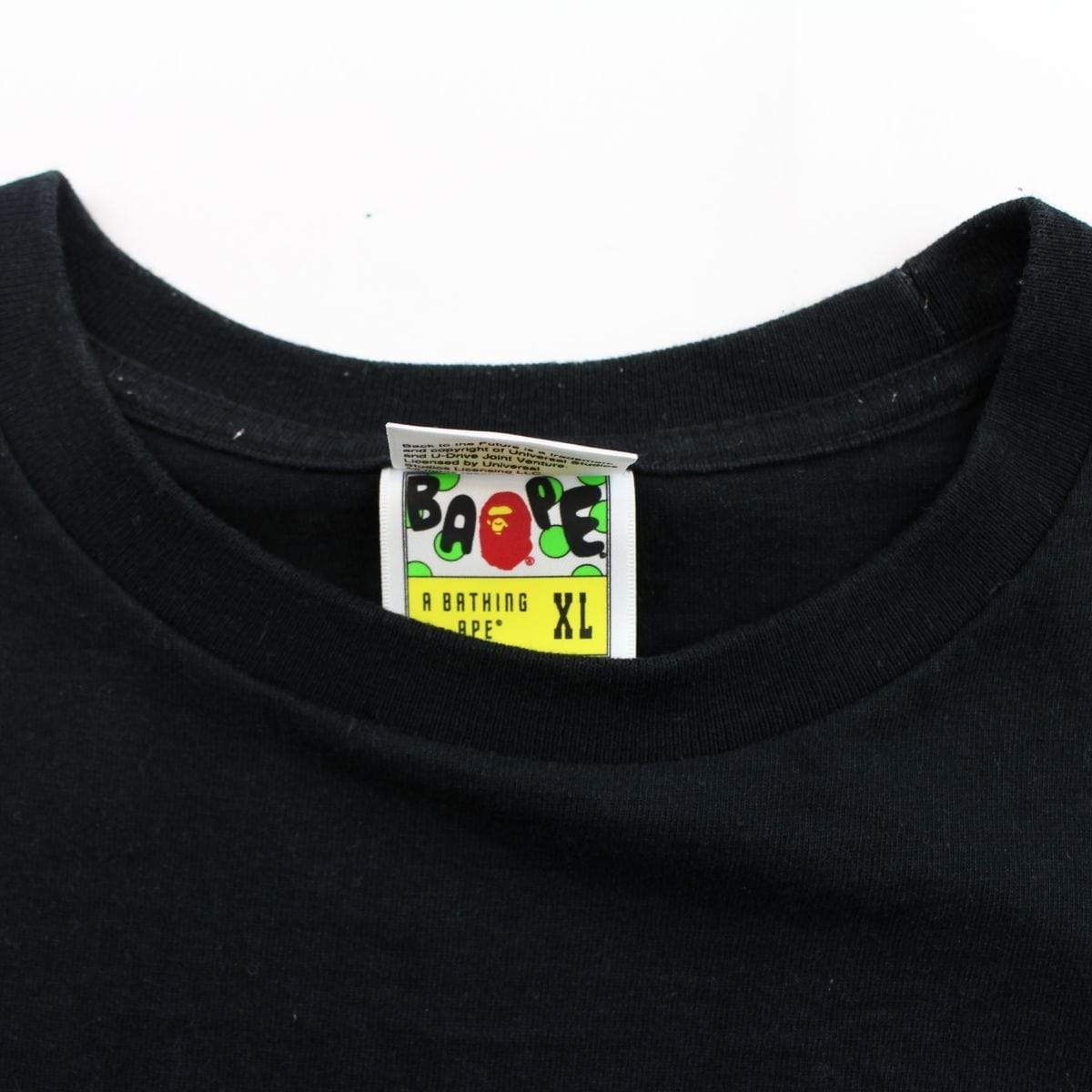Bape x Back to the Future Green Camo Logo Tee Black - SaruGeneral
