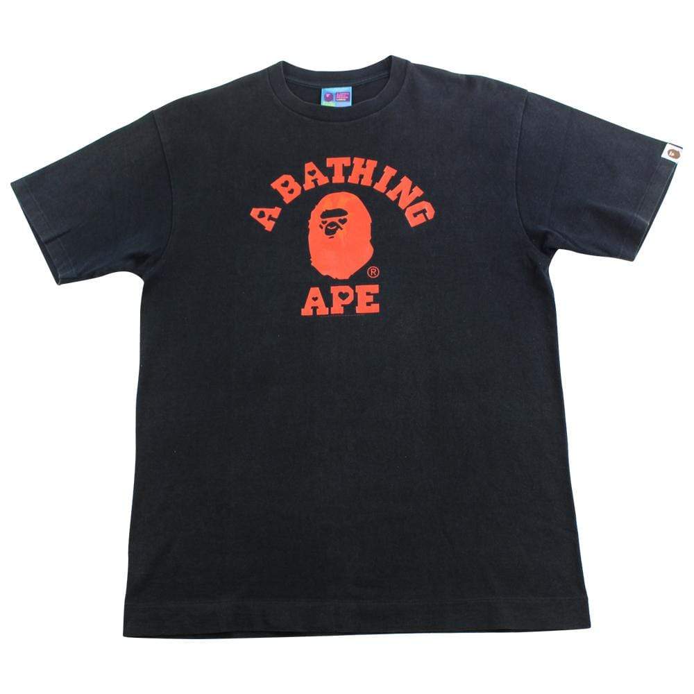 bape valentine hearts college logo tee - SaruGeneral