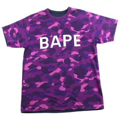 bape purple camo reversible tee