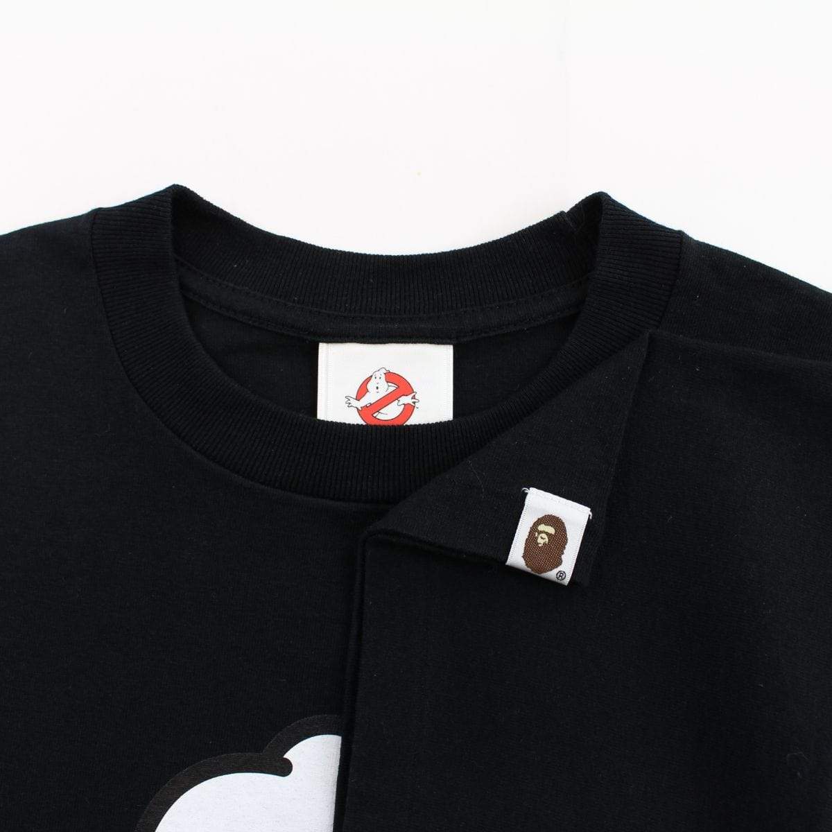 Bape x Ghostbusters red camo ghost logo tee black - SaruGeneral