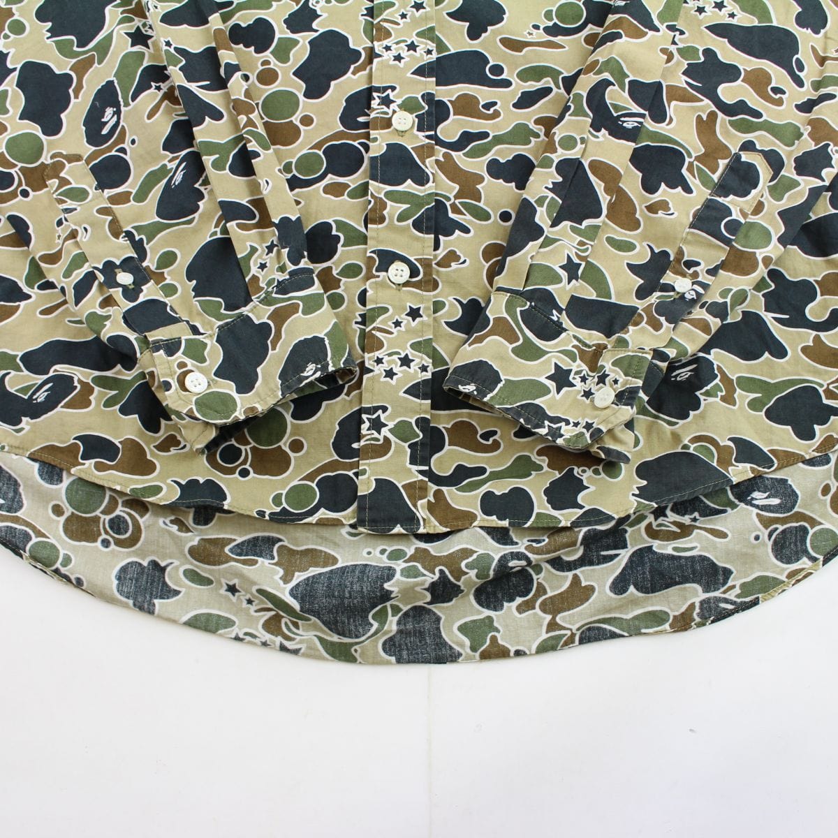 Bape 1st Green Psyche Camo LS Shirt - SaruGeneral