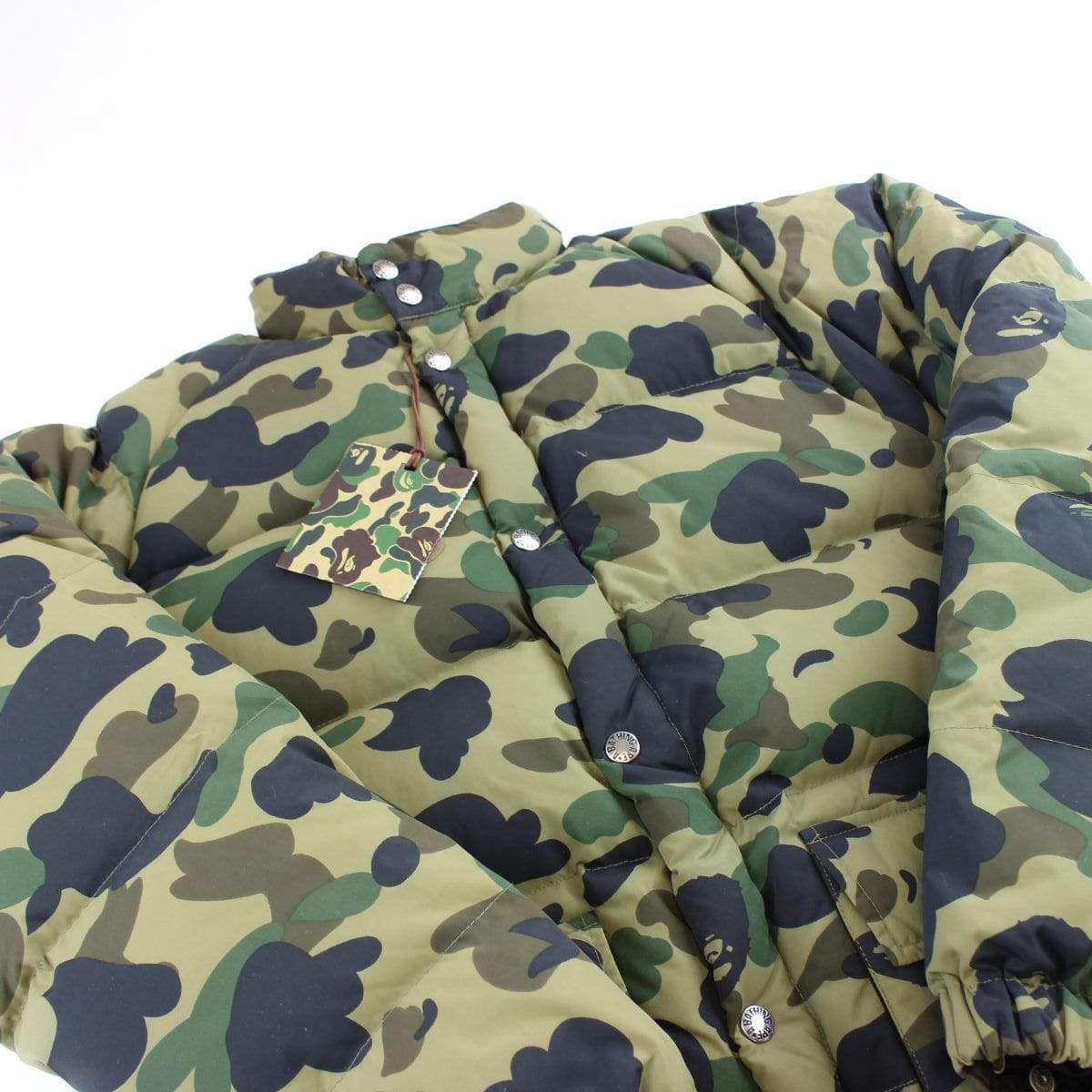 Bape 1st Green Camo Puffer Jacket - SaruGeneral