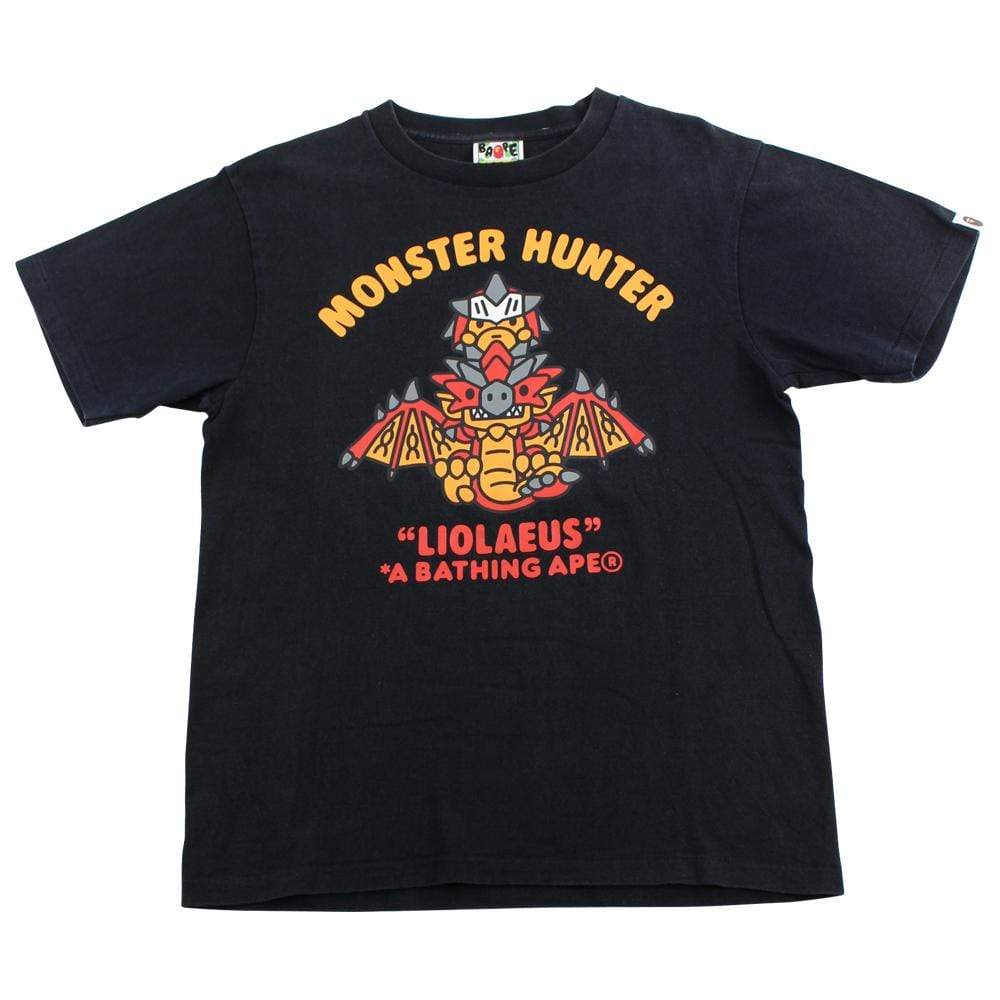 Bape x Monster Hunters Liolaeus Logo Tee black - SaruGeneral