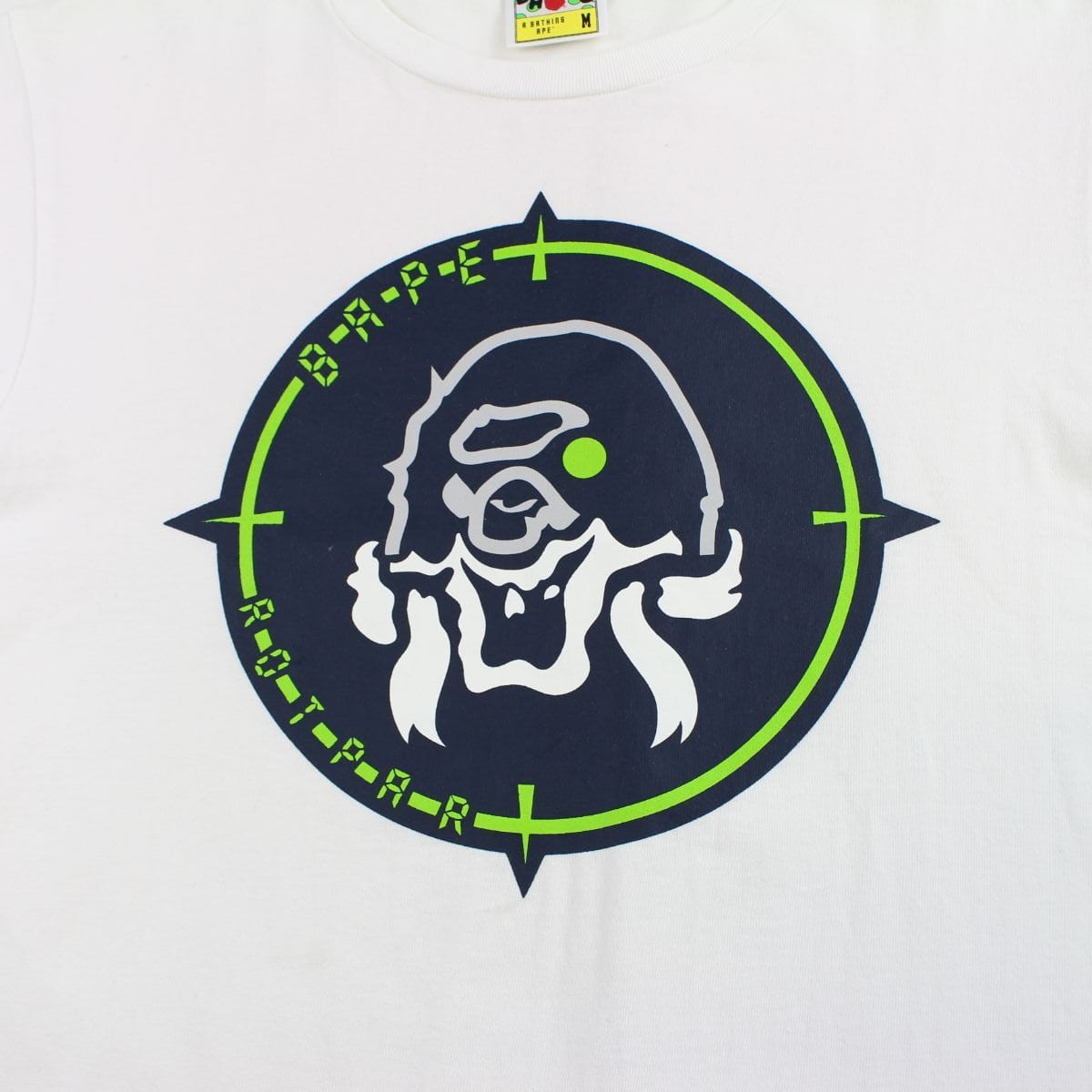 Bape green Target Tee White - SaruGeneral