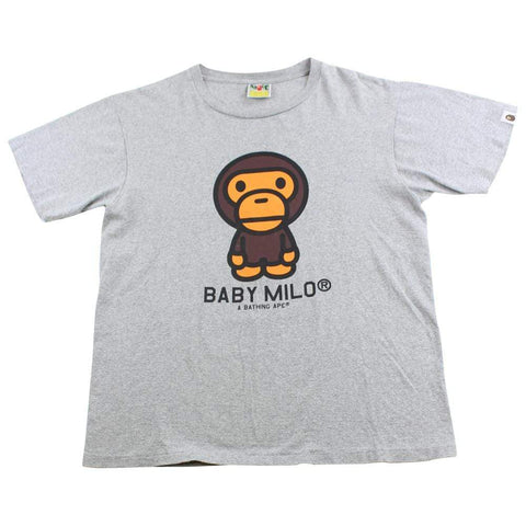 T-shirt gris avec logo Bape Baby Milo
