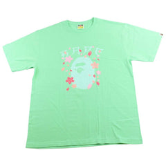 bape flower big ape tee green