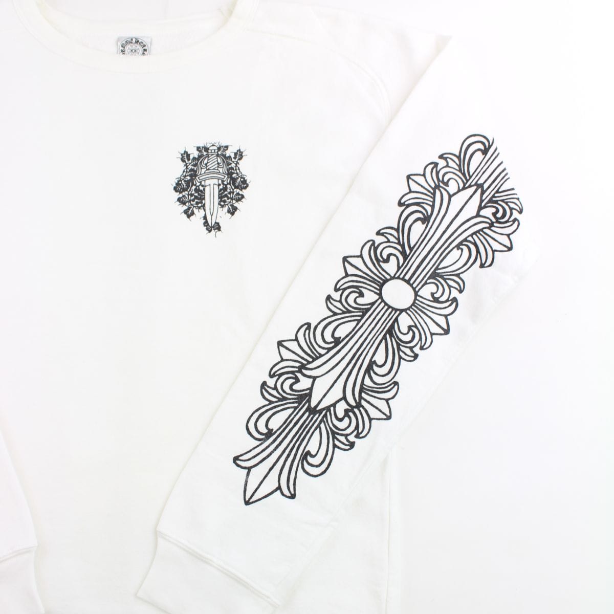 Chrome Hearts Dagger Crewneck White - SaruGeneral