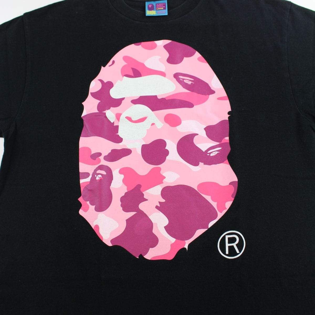 bape pink camo big ape tee black - SaruGeneral