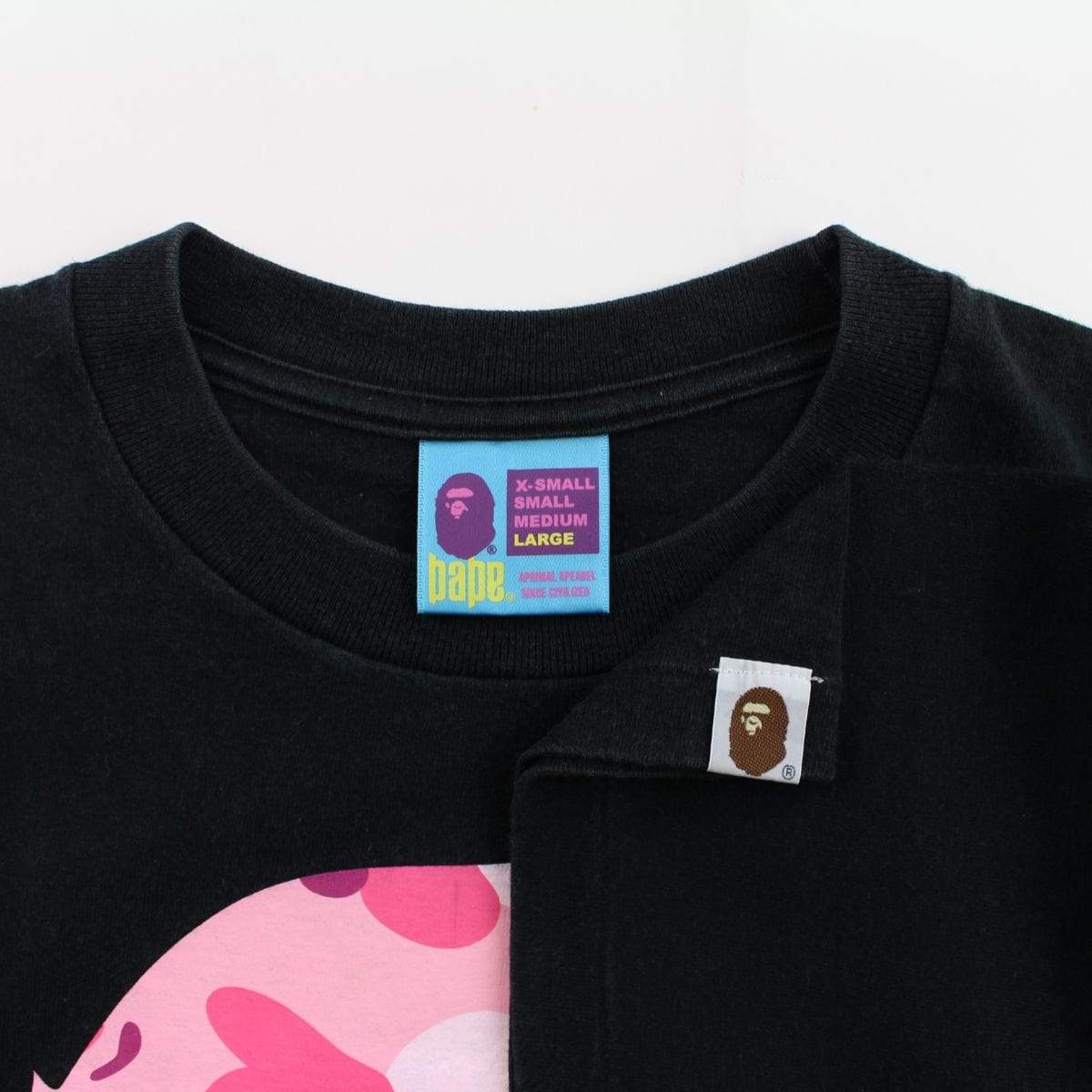 bape pink camo big ape tee black - SaruGeneral