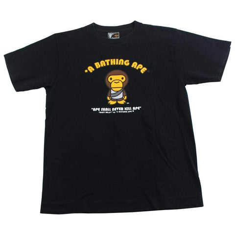 T-shirt Bape Baby Milo General avec logo noir