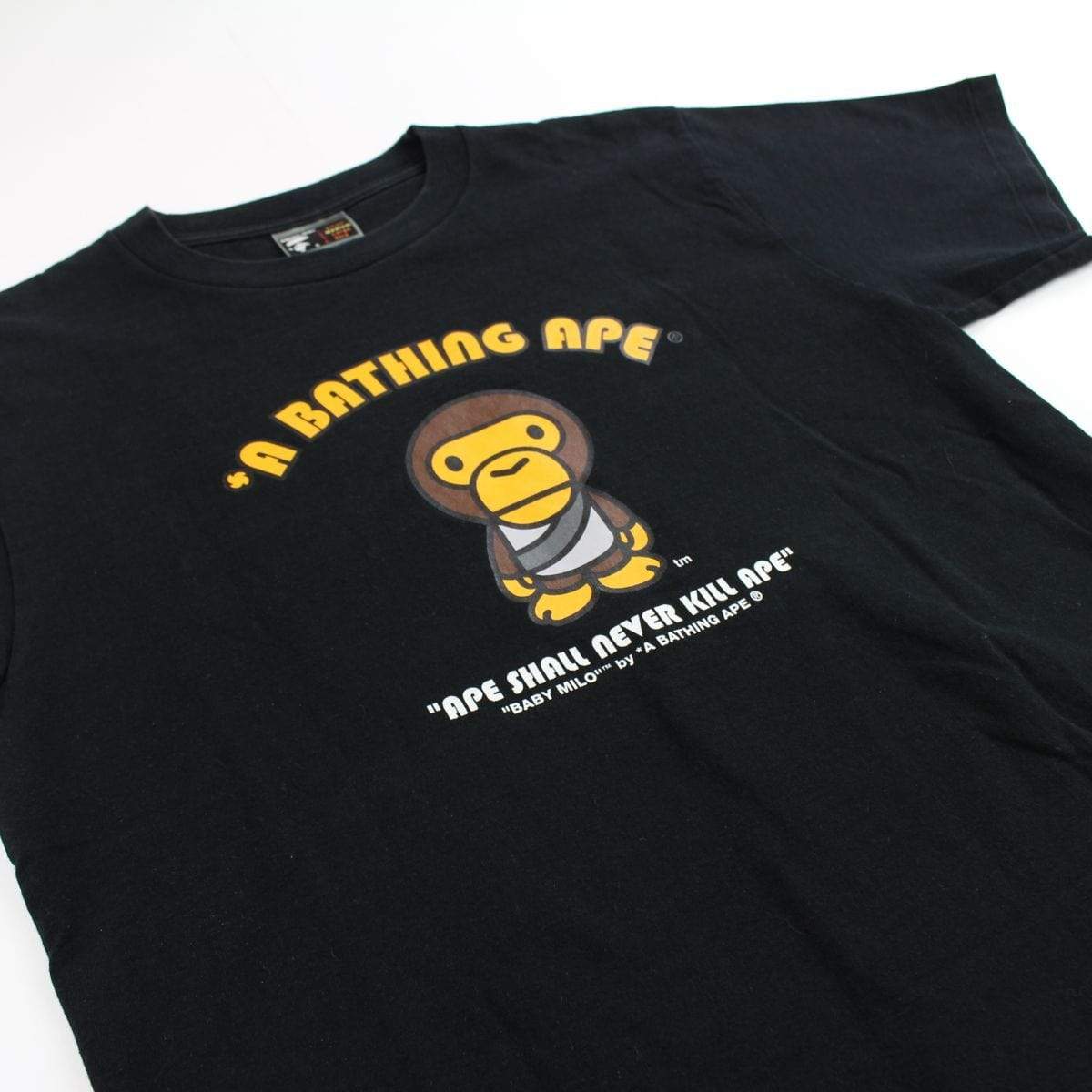 Bape baby milo general figure logo tee black - SaruGeneral