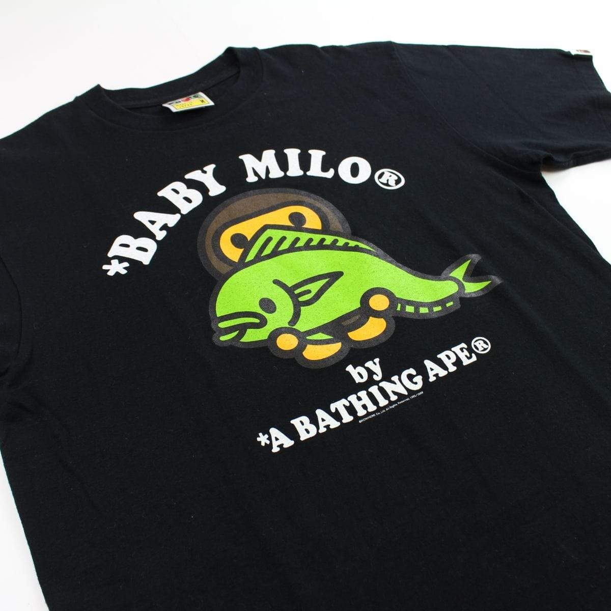 Bape Baby milo fish logo tee black - SaruGeneral